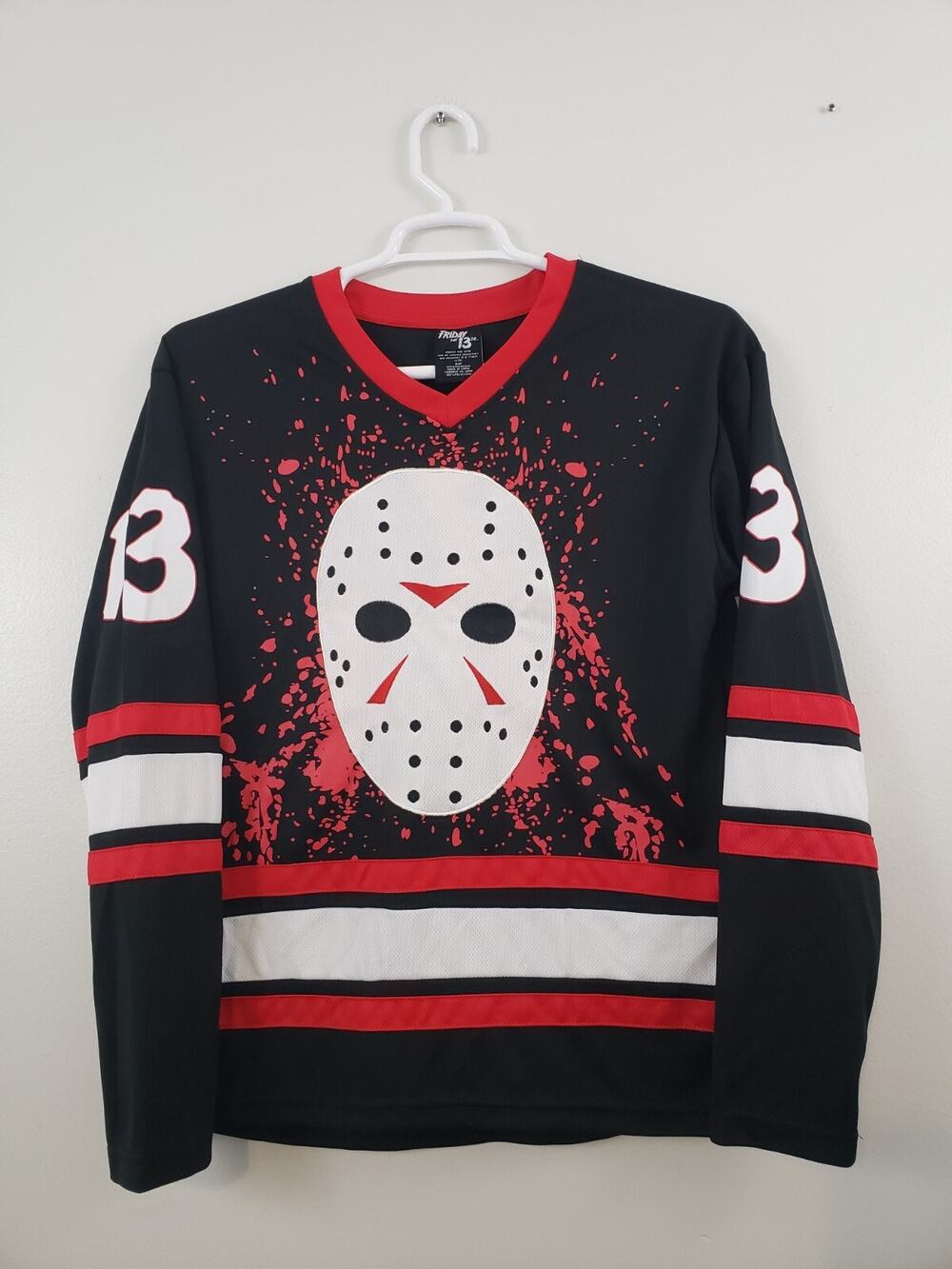 Y2K Jason Voorhees Shirt Mens Size S Friday the 13th Horror Hockey Jersey